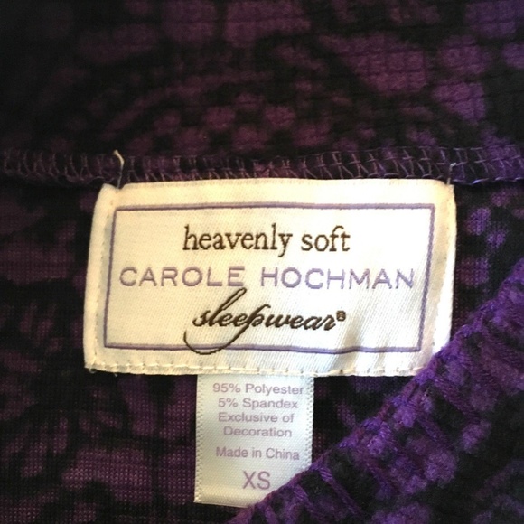Carole Hochman Waffle Fleece 3-Piece Pajama Sz XS